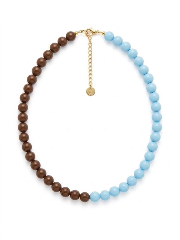 Bubble Beats Small ketting DUO color, Goud en Zilver