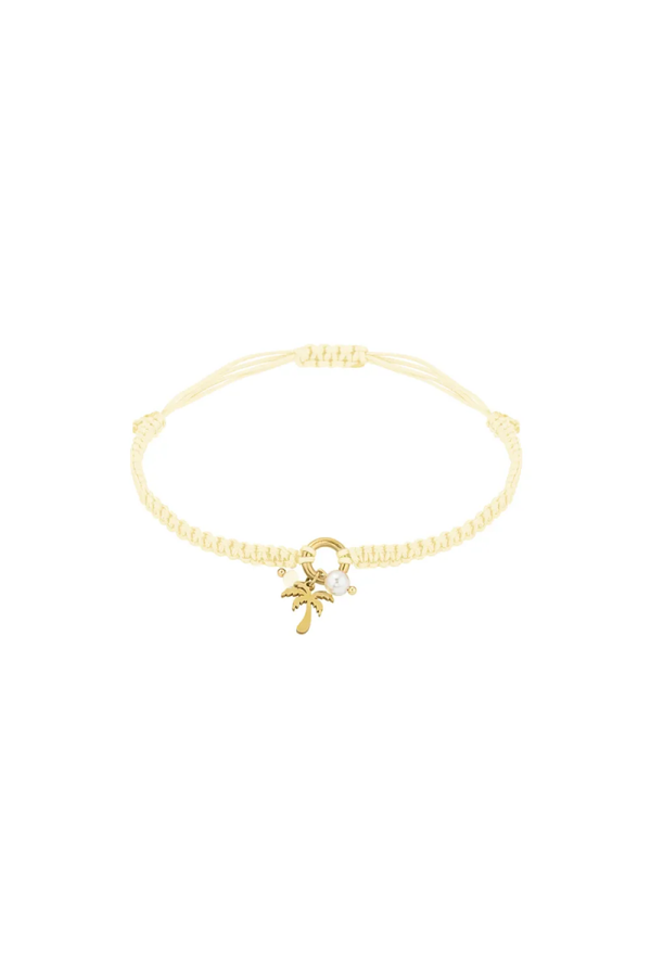 Palmboom Parel armband, goud