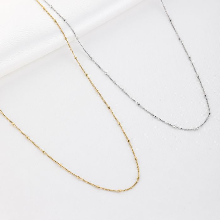 Stud ketting lang, Goud en Zilver