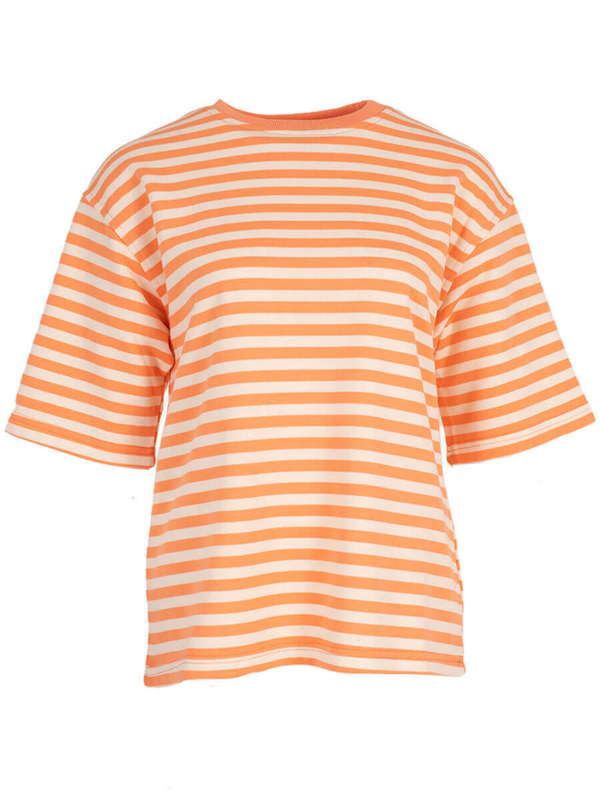 Stripe T-shirt Oranje-Wit