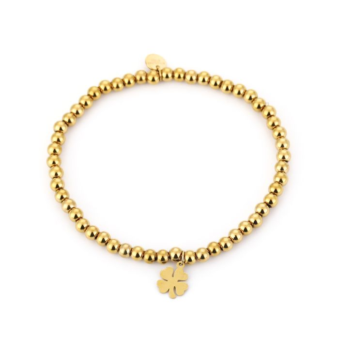Gouden Klaver Armband, 4 mm