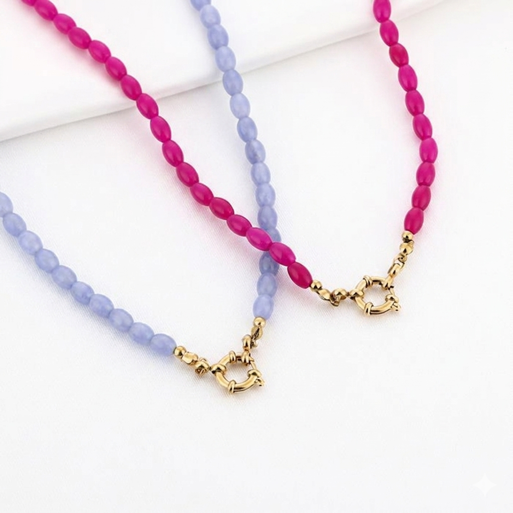 Pearls of rice ketting Color