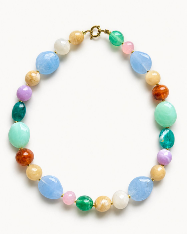 Mix Stone Chain, Goud en zilver