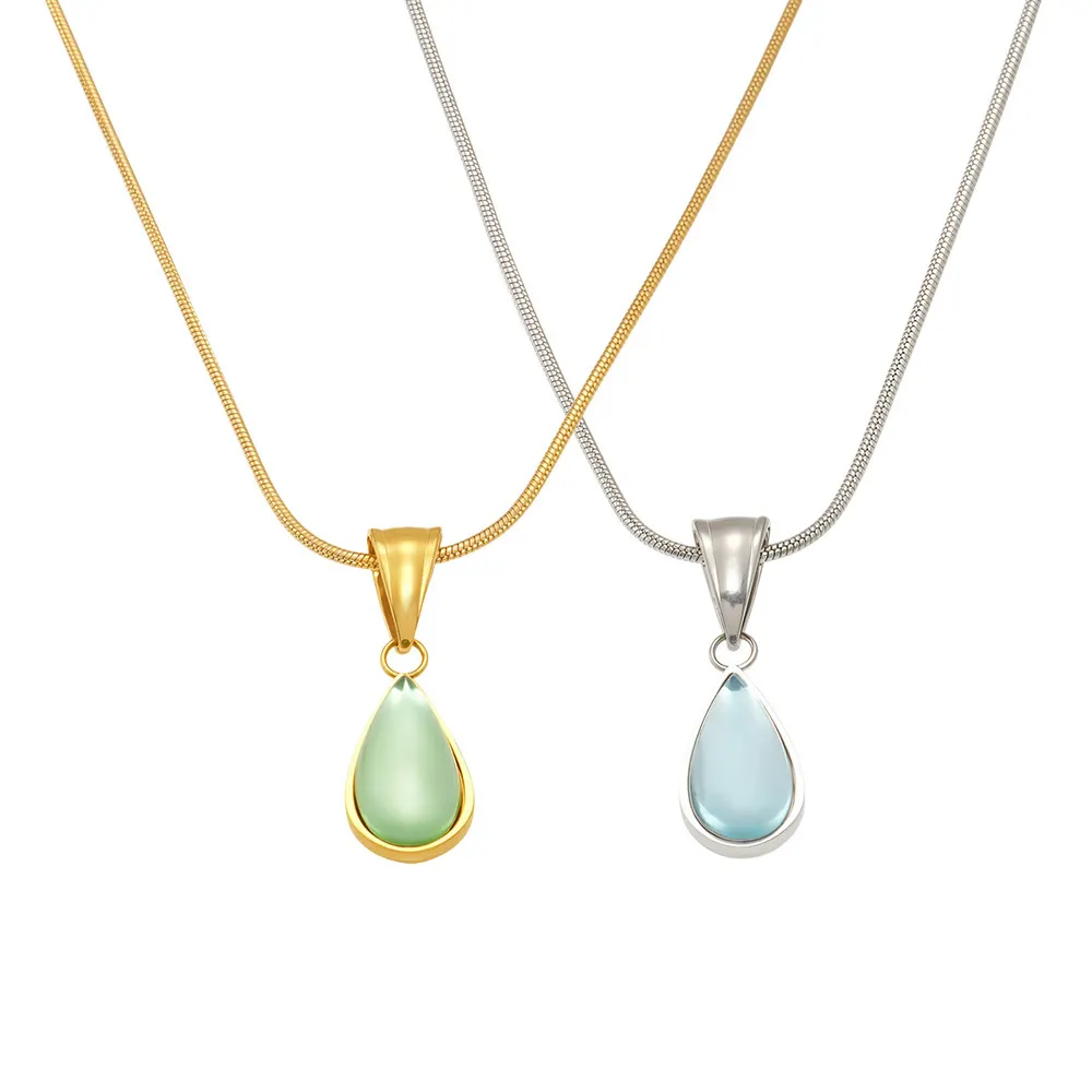 Ketting met druppel, Goud en Zilver