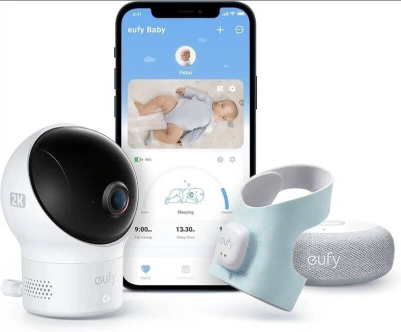 eufy Smart Sock S340 Babyphone 2K WLAN Ton & Bild  Kamera Sock Schlafüberwachung