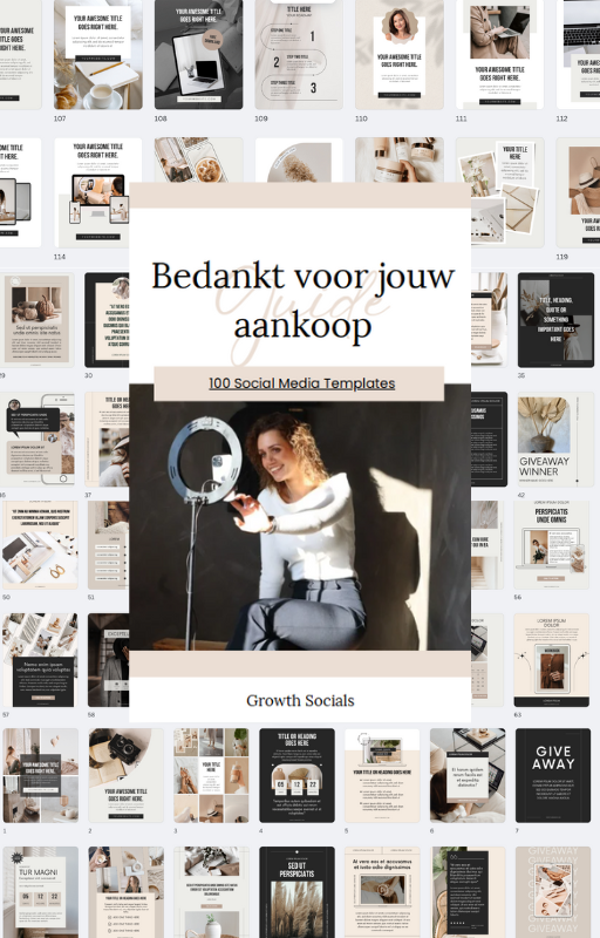 100 Social Media Templates | MRR/PLR