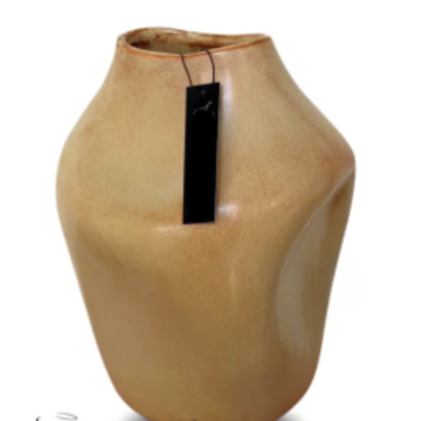 Bubbel vaas caramel