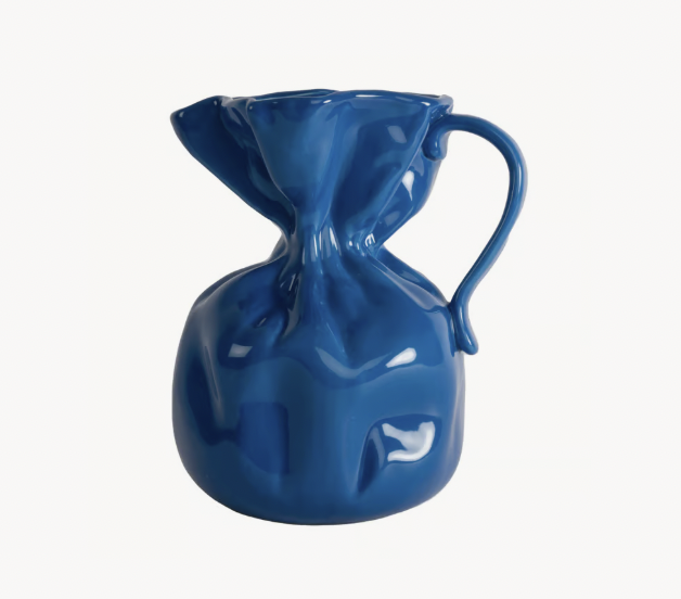 Vase Crumple - Blue