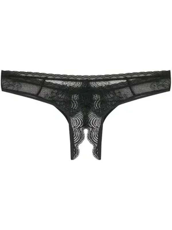 Maison Close "La Directrice" Noir  String ouvert M/38