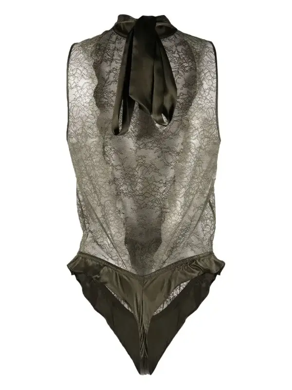 Maison Close "Rendez vous" Body String Foulard Kaki