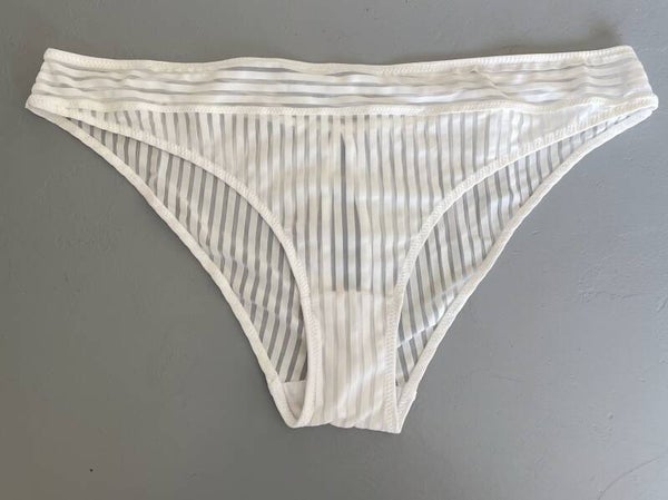 Maison Close "Bande à Part" Slip Ouvert BLANC DEGRIFFE
