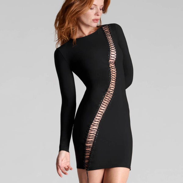 Maison Close "Nuit Infinie" Robe Courte Manches Longues