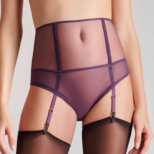 Maison Close "L' Amoureuse"  Tanga ouvert Taille Haute PJ Orchidée DEGRIFF