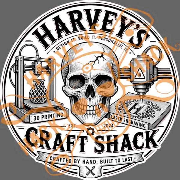 💀 Harvey’s Craft Shack Logo Sticker