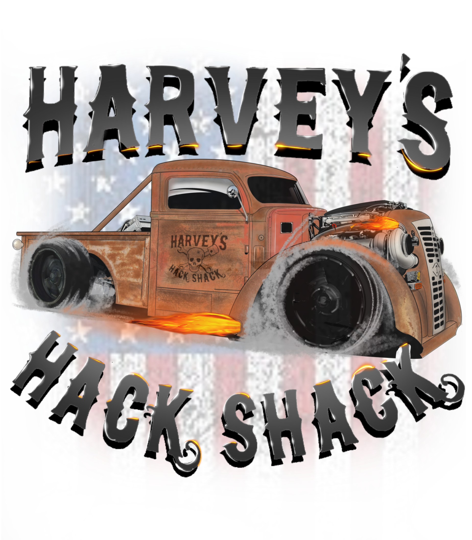 Harvey's Hack Shack burnout