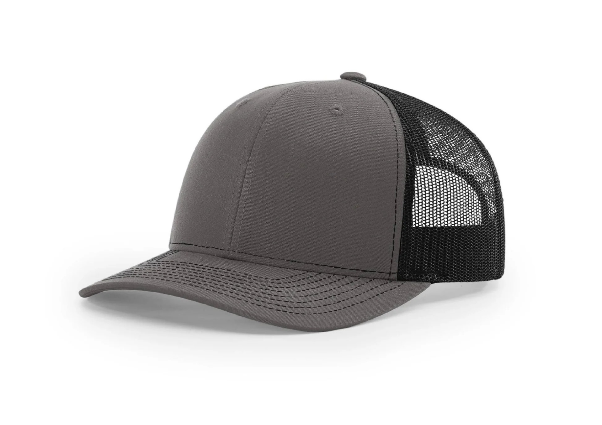 Richardson 112 Snap-Back Trucker Hat Charcoal/Black