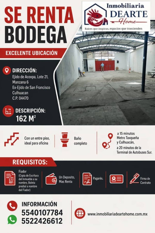 RENTA DE BODEGA