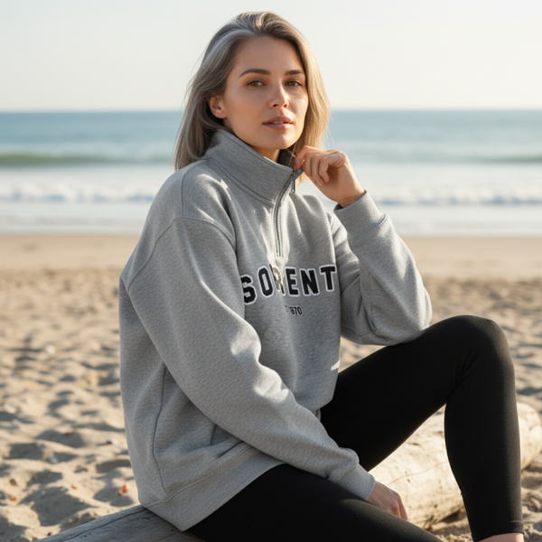 Grey 1/4 Zip windcheater - Unisex