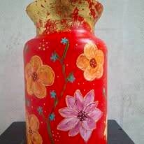 beschilder een vaas voorbeeld