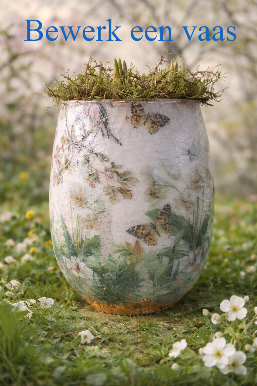 Beschilder een vaas met Acryl aan de buitenkant bewerkt