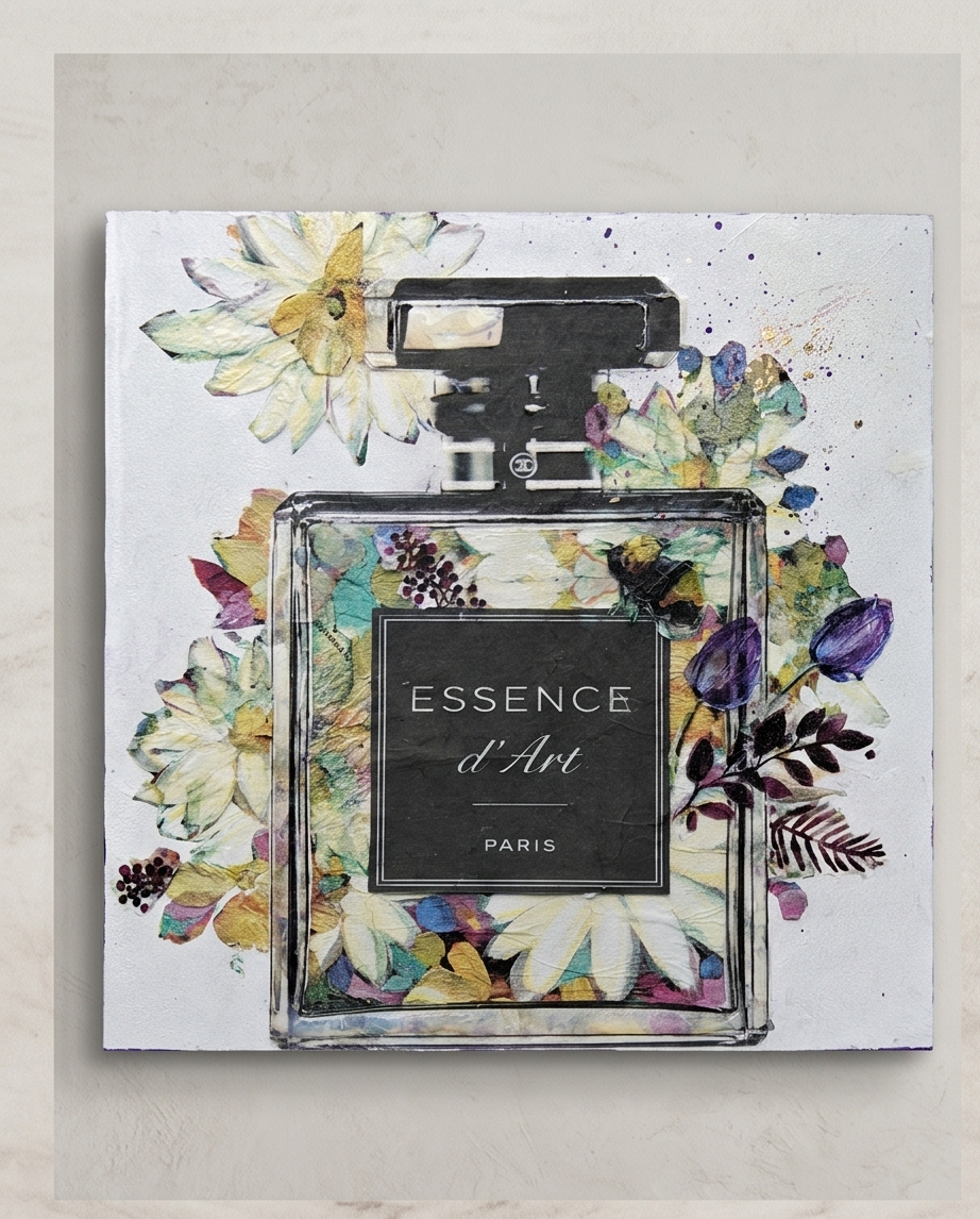 Mixed Media met papier en diverse materialen