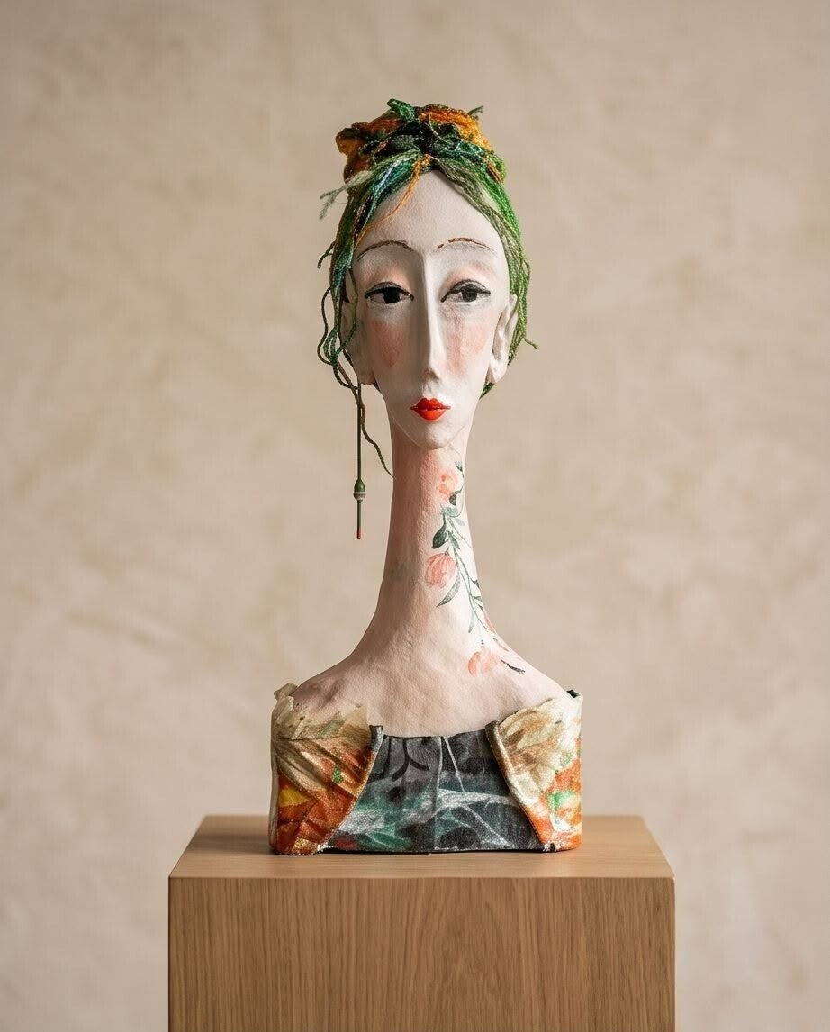 Mixed Media met papier en diverse materialen