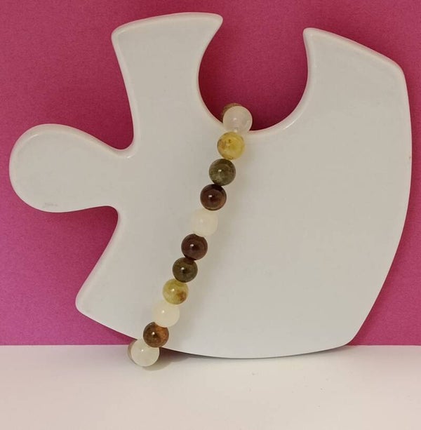 Bracelet en pierre naturelle grenat vert – bijou fait main – Veradyn