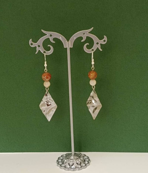 Boucles d’oreilles en pierre naturelle Crazy Lace Agate-Zélora