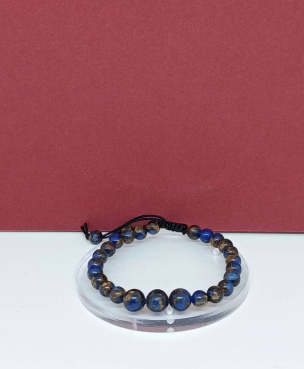 Bracelet agate bleu multi