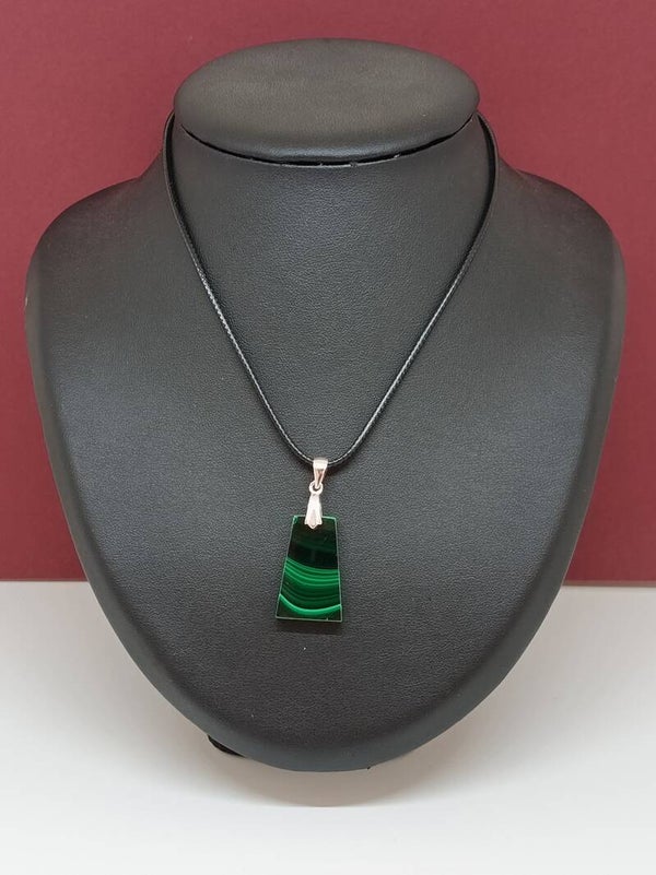 Pendentif malachite trapèze x