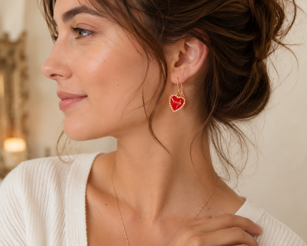boucles d'reille coeur cadenas