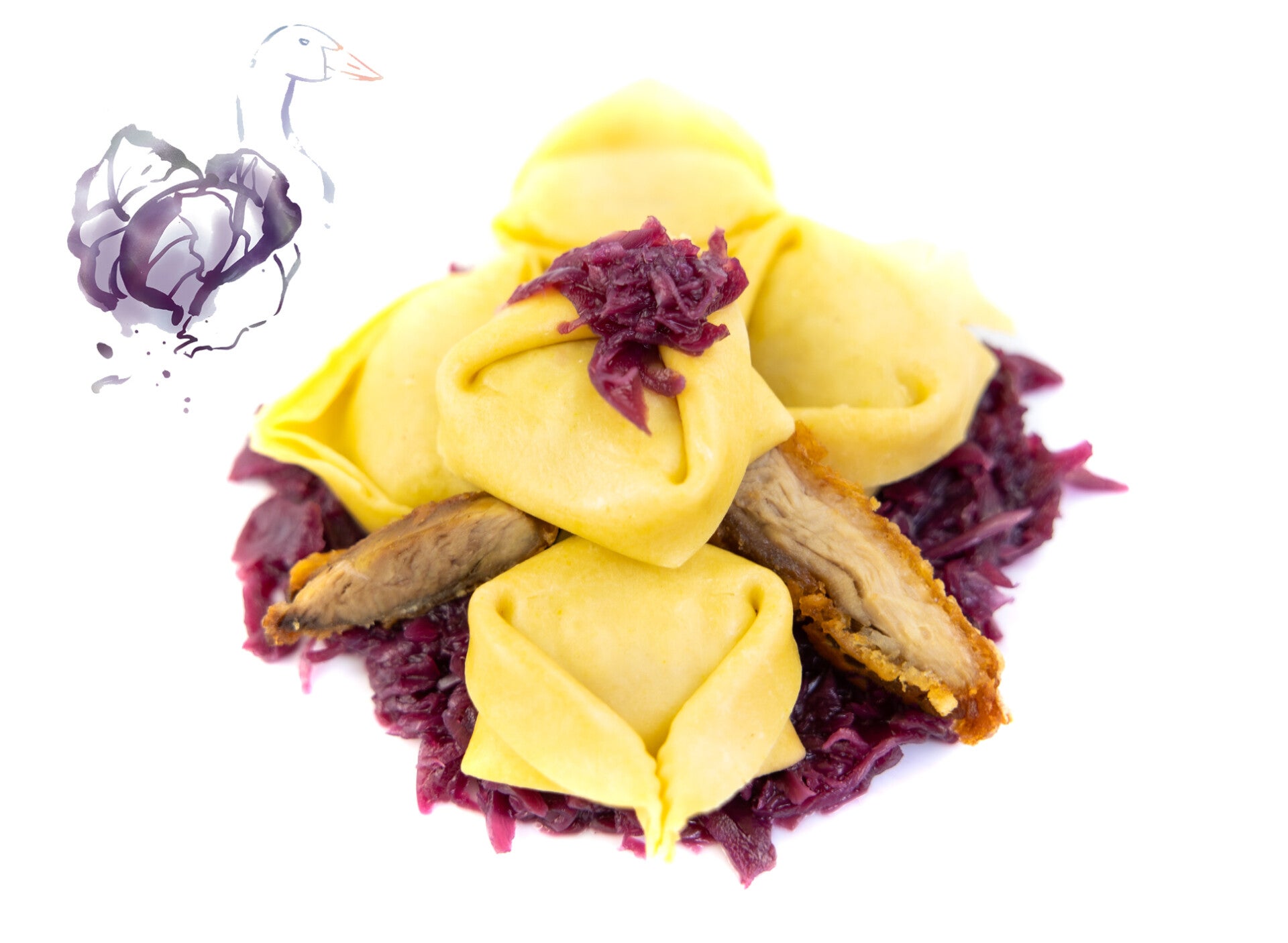 Tortellacci mit Gans & Rotkohl-Füllung, 500 g frische Pasta