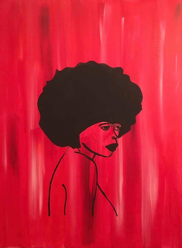 African woman red