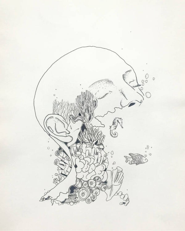 Pen drawing - Ocean