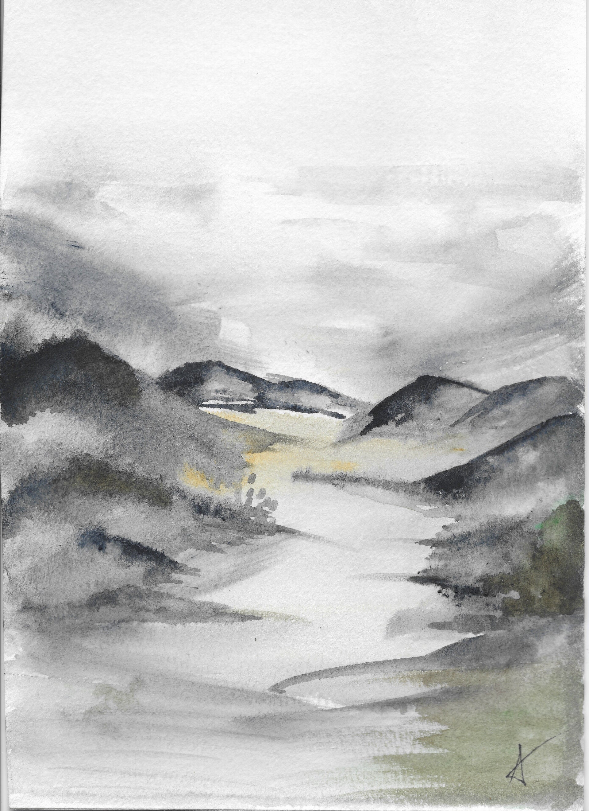 Aquarel - Highlands No.3