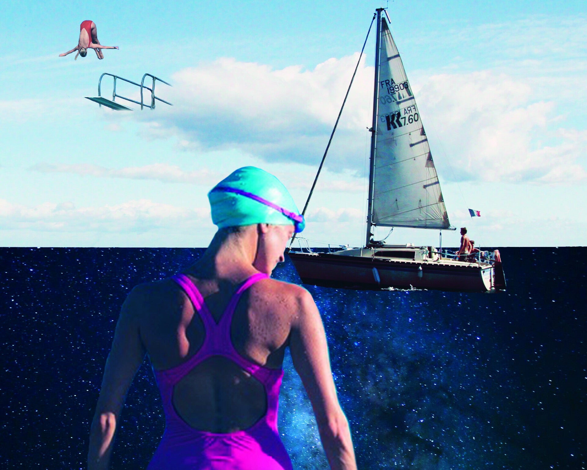 swimming in space