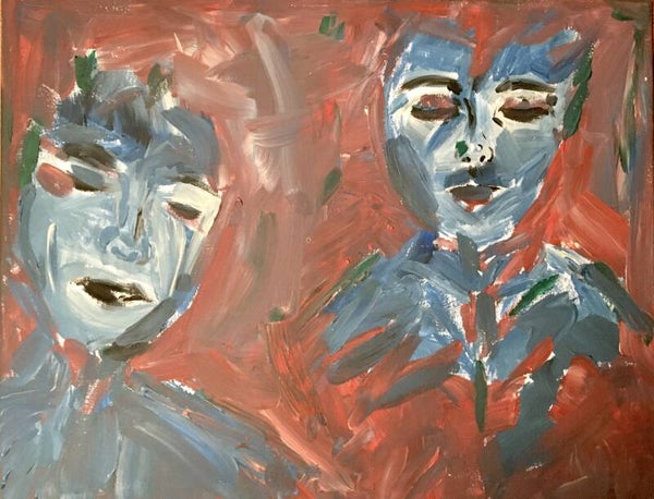 red and blue