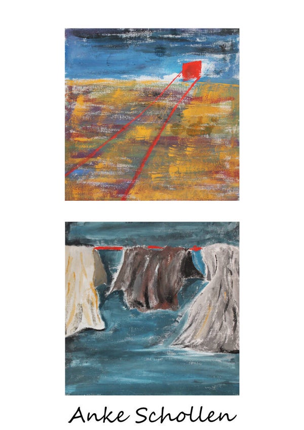 Red Line painting - Duo