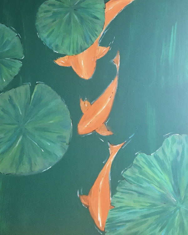 Fish from above in pond (verkocht)