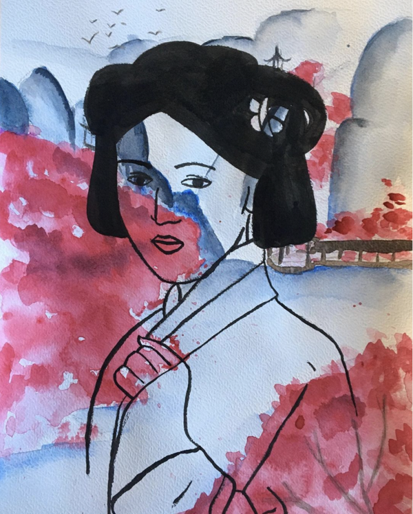Asian aquarel