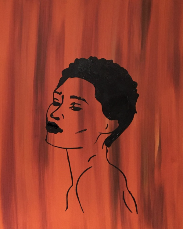 African woman orange (Large)