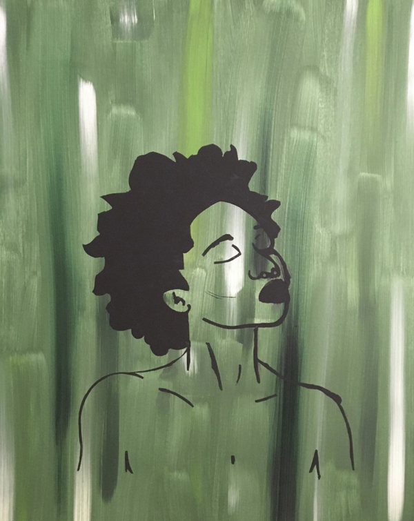 African woman green (large)