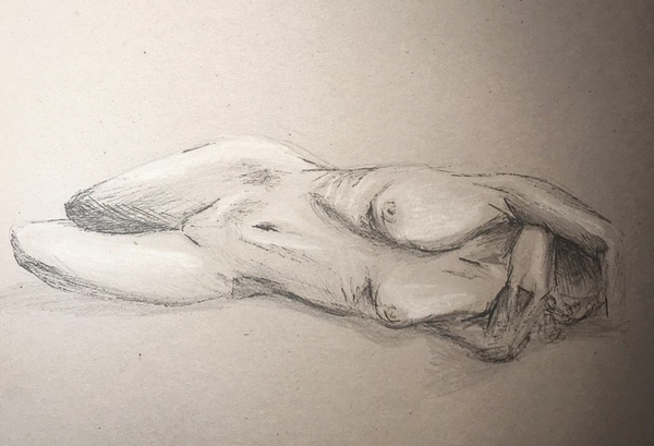 sketch (pencil and white chalk