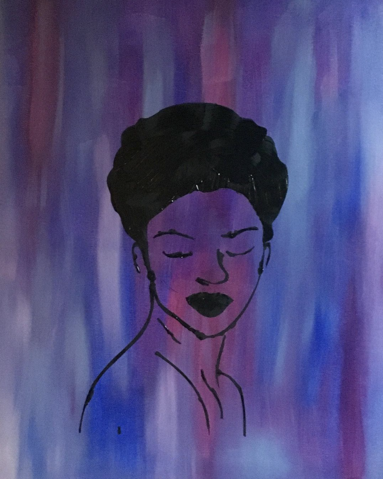 African woman purple (Large)