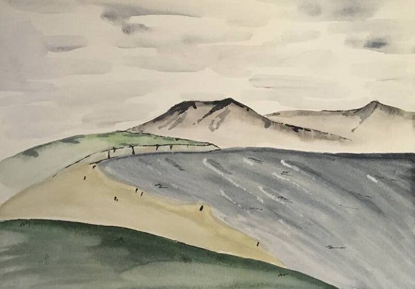 Aquarel - cliffs