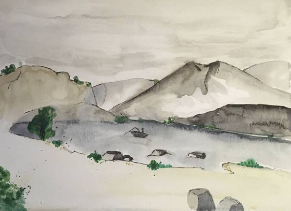 Aquarel - lake