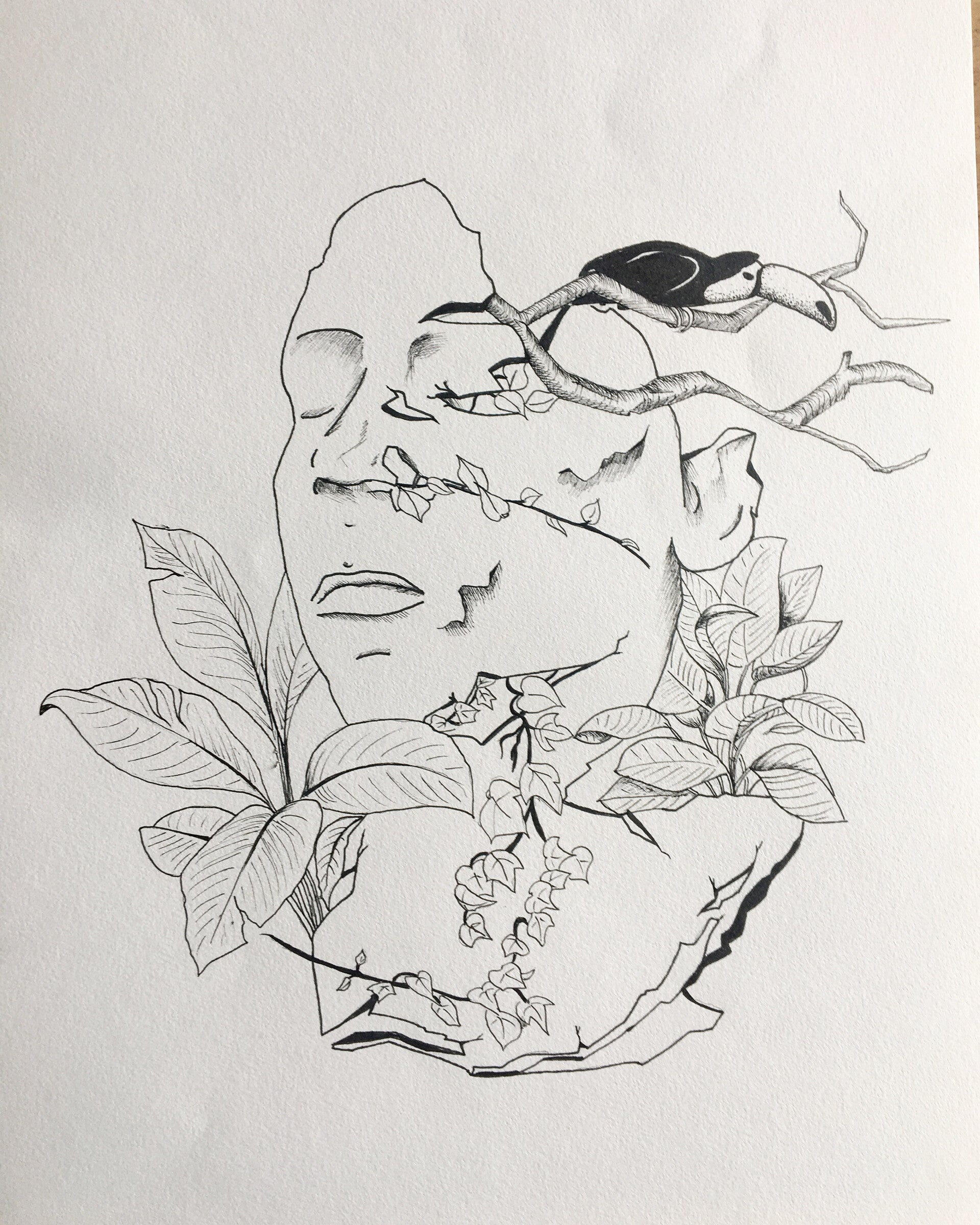 pen drawing - jungle