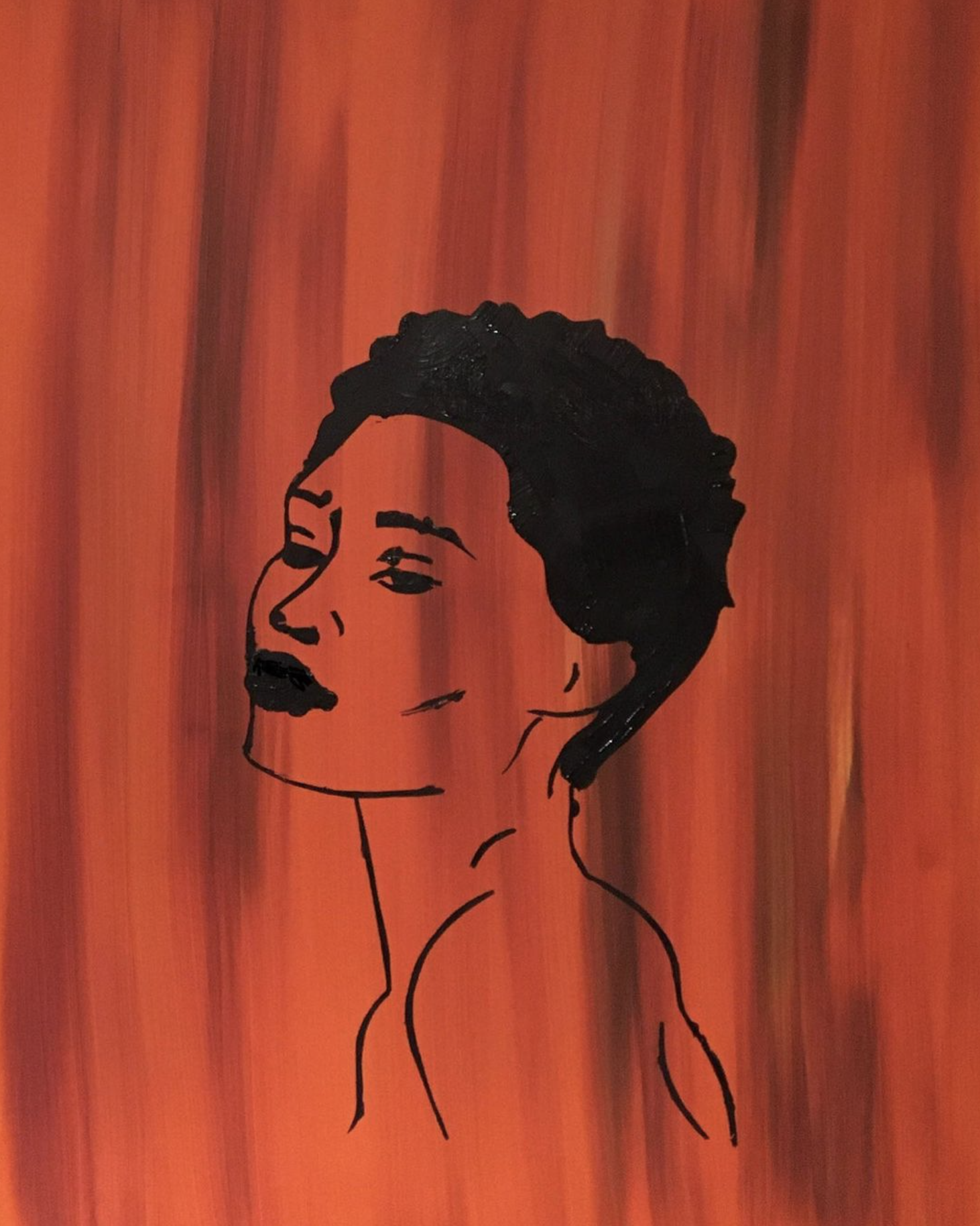 African woman orange (Large)