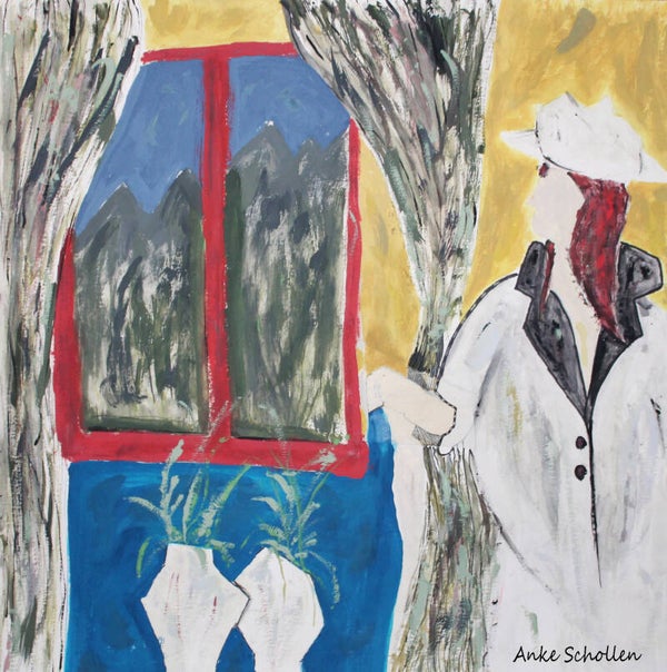 Weird shaped woman with windows