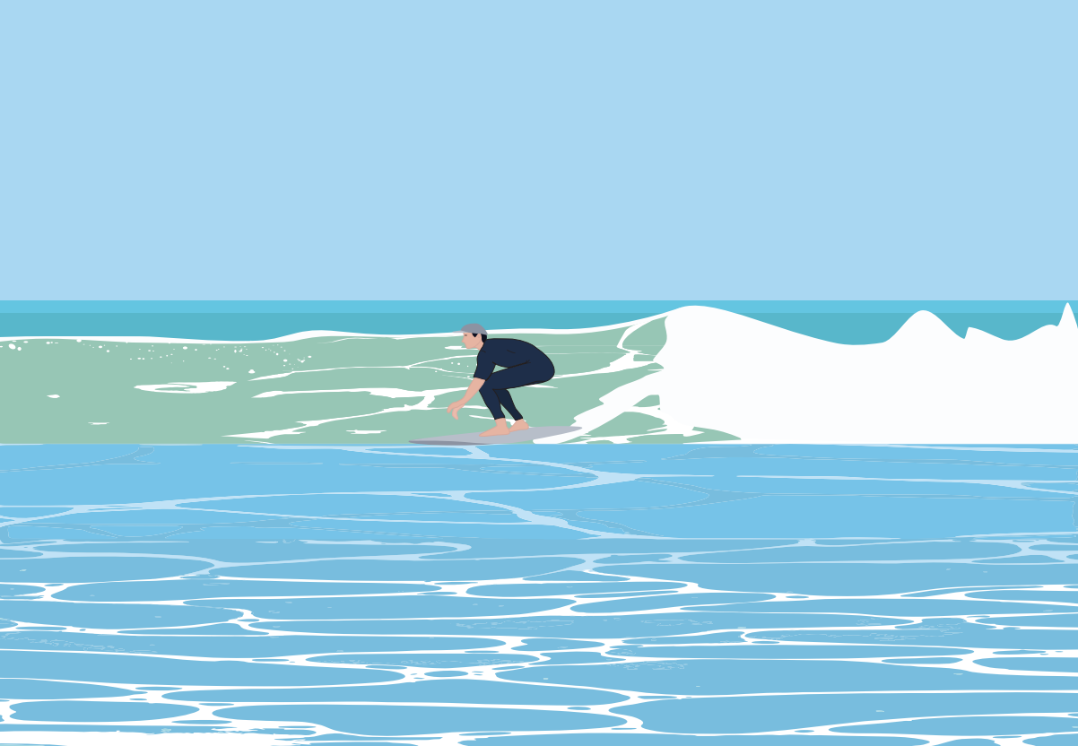 Surfer in New Zealand (Commision)